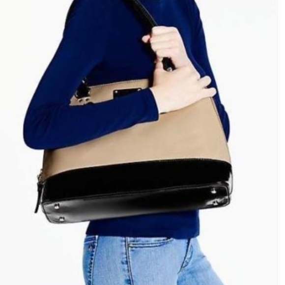 Kate Spade Color Block patent shoulder bag